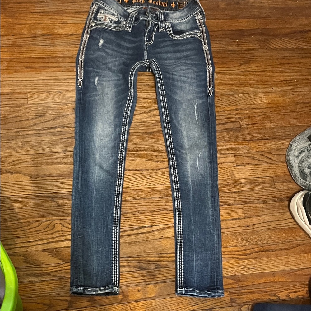 Rock Revival Dark Blue Skinny Jeans